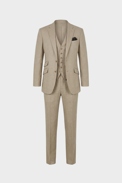 mens three piece formal suit tailored wedding suit jacket waistcoat | Camden-London