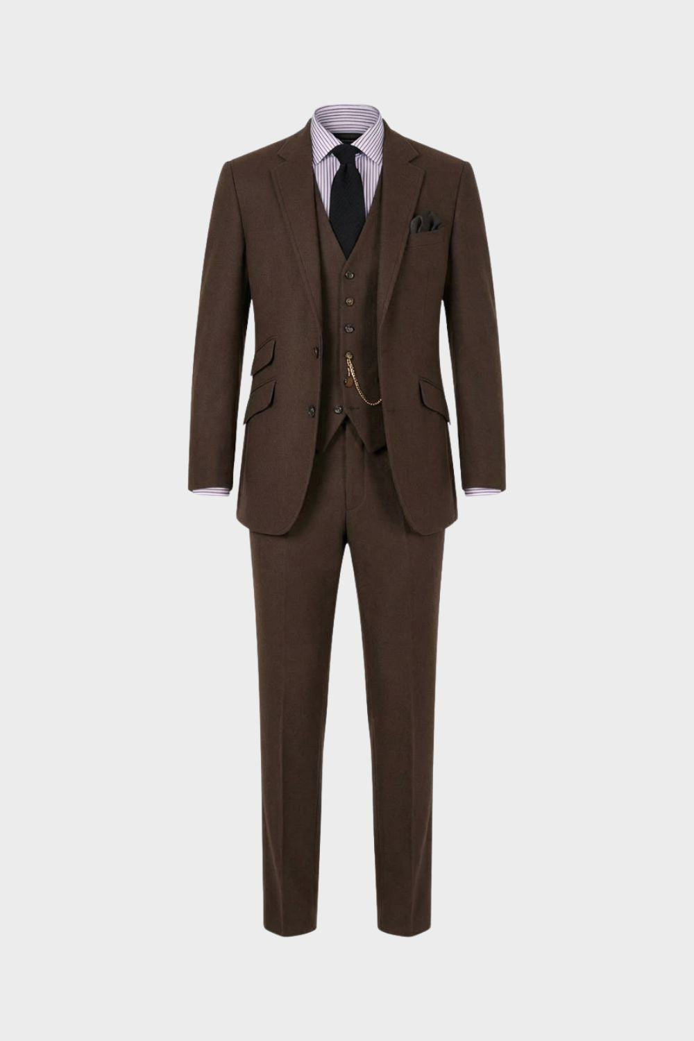 mens three piece formal suit tailored wedding suit jacket waistcoat | Camden-London