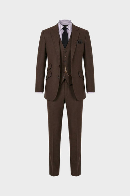 mens three piece formal suit tailored wedding suit jacket waistcoat | Camden-London