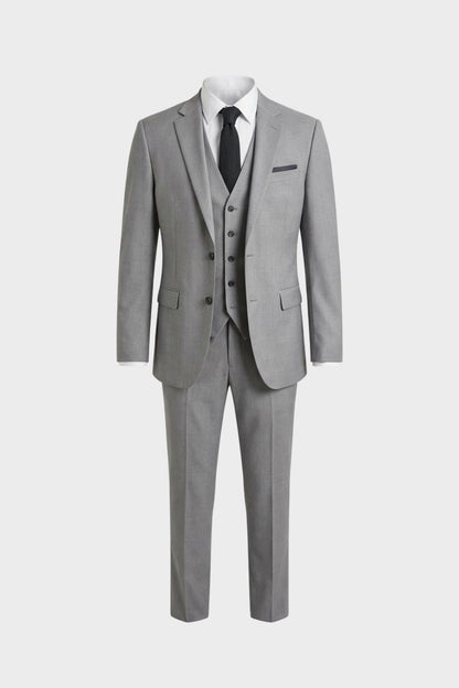 Men's Suit with Waistcoat Single-Breasted Classic Cut