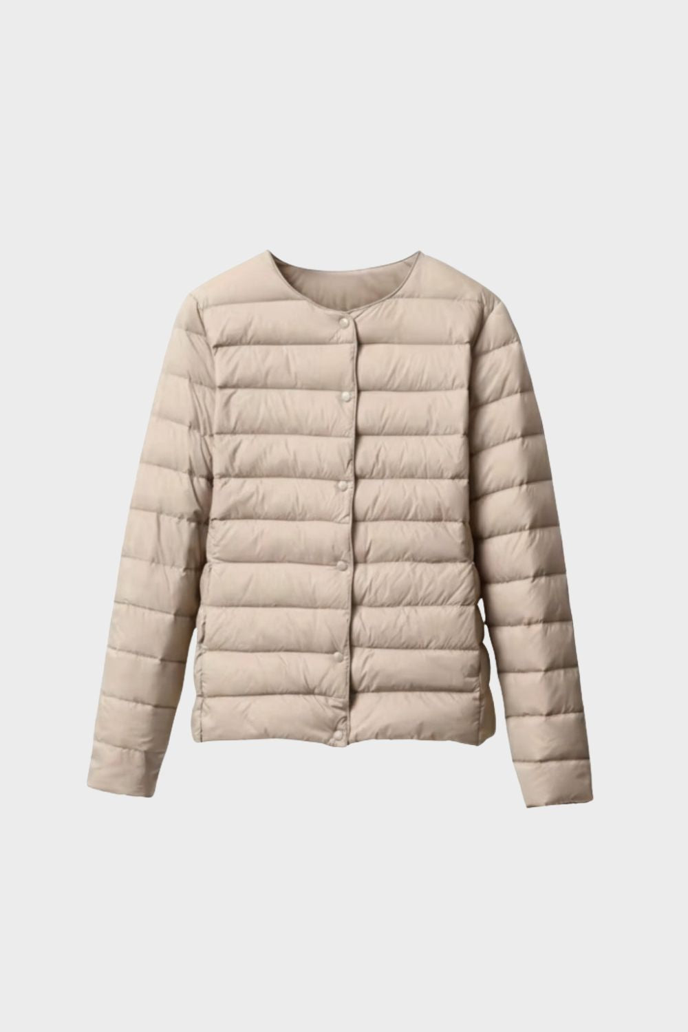 Women's Quilted Jacket Lightweight with Press Studs