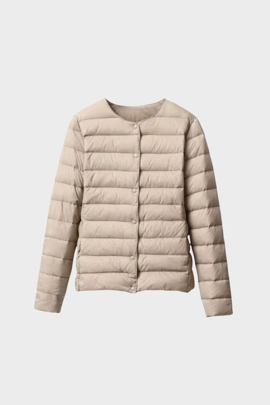 Women's Quilted Jacket Lightweight with Press Studs