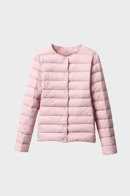 Women's Quilted Jacket Lightweight with Press Studs