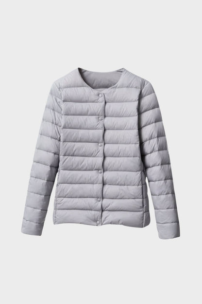Women's Quilted Jacket Lightweight with Press Studs