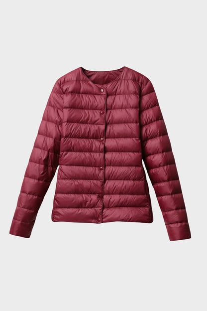 Women's Quilted Jacket Lightweight with Press Studs