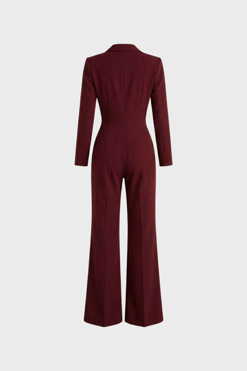 Elegant Bordeaux Jumpsuit for Women with Wide Legs