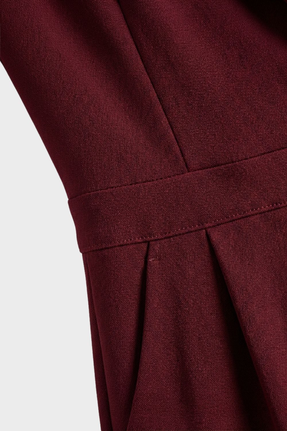 Elegant Bordeaux Jumpsuit for Women with Wide Legs