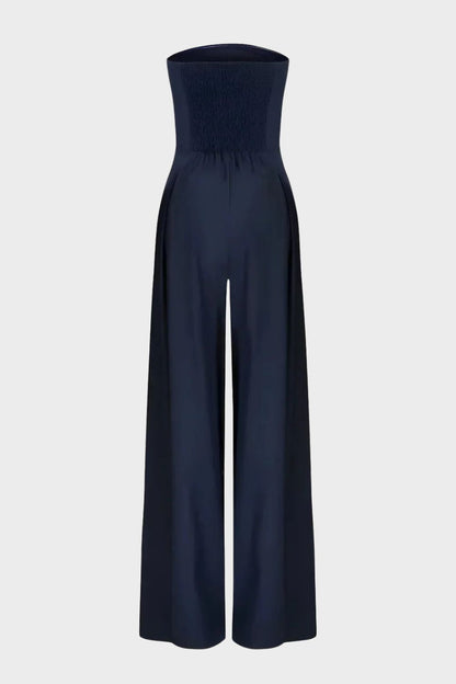 Women's Bandeau Jumpsuit with Wide Legs