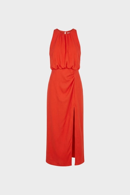 Women's Midi Dress Sleeveless with Slit