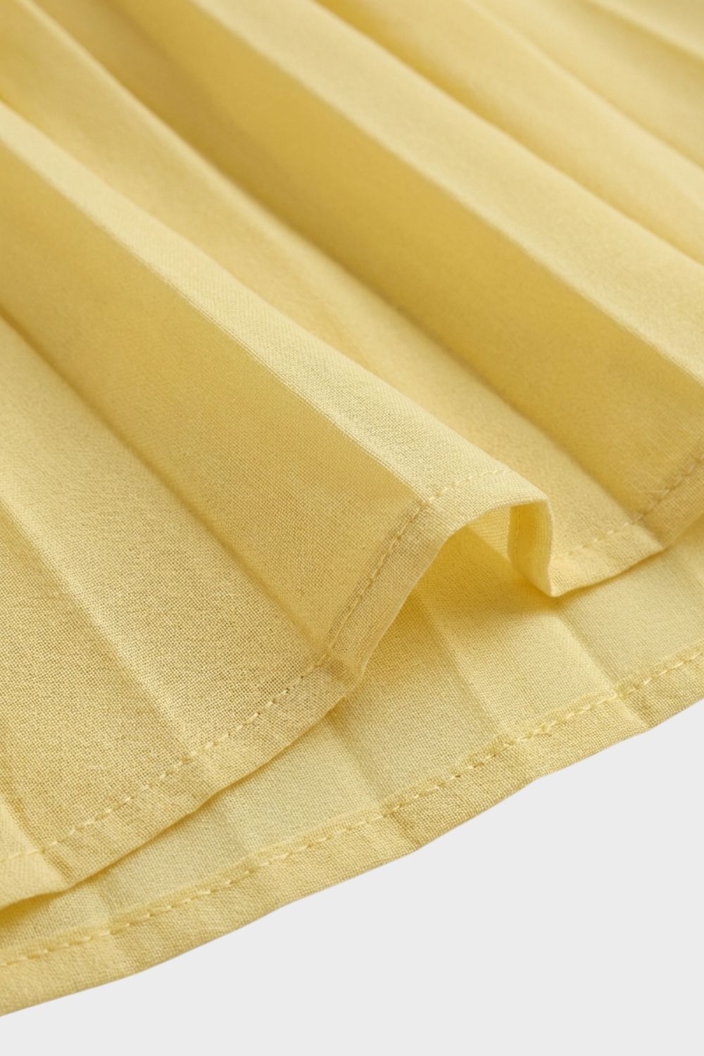 Maxi Dress for Women with Pleats and V-Neck