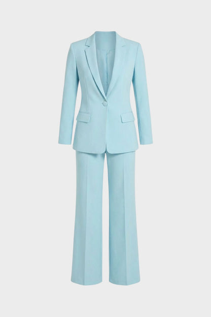 womens tailored blazer and wide leg trouser suit set formal outfit | Camden-London