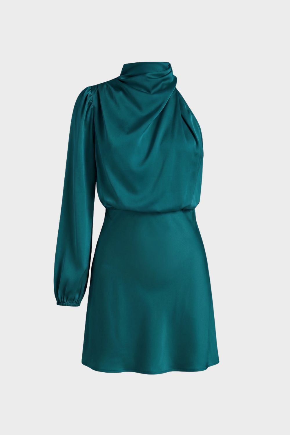 Women's Long Sleeve Dress with Stand-Up Collar
