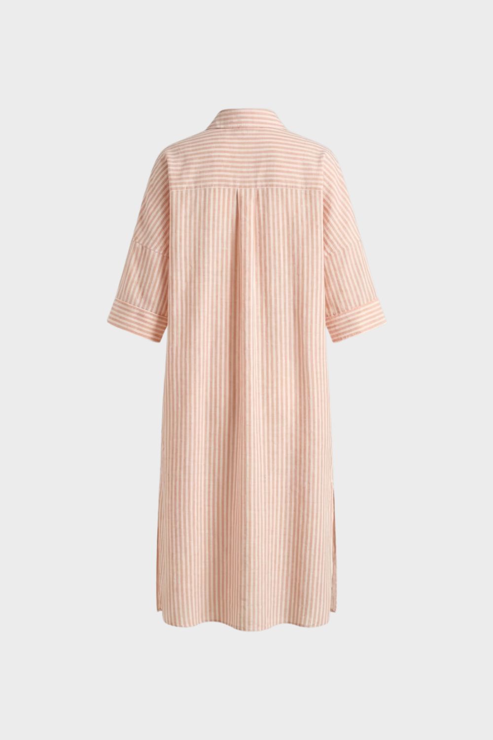 Striped Shirt Dress for Women with Button Placket