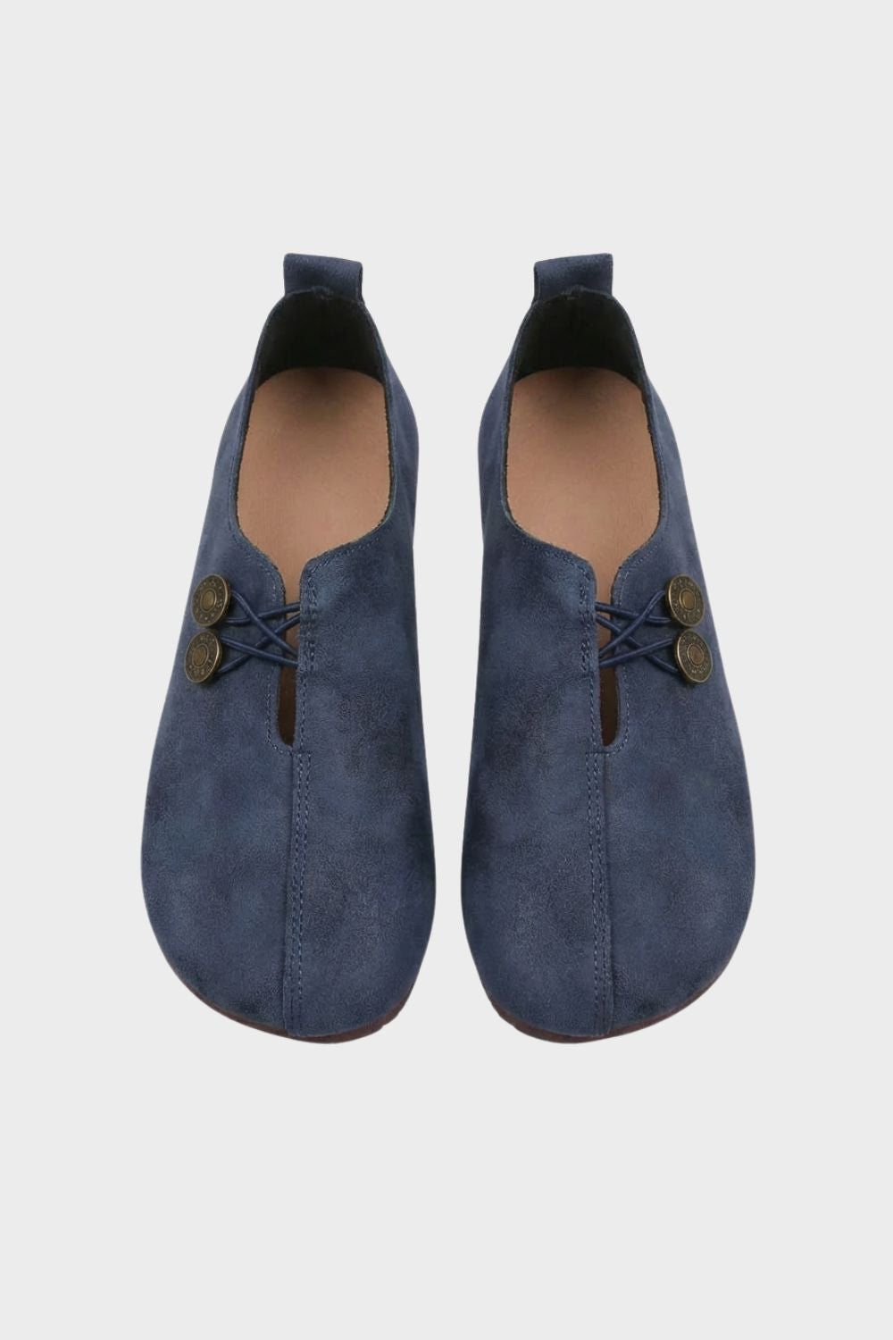 Women's Ballerinas with Cut-Out and Button Detail