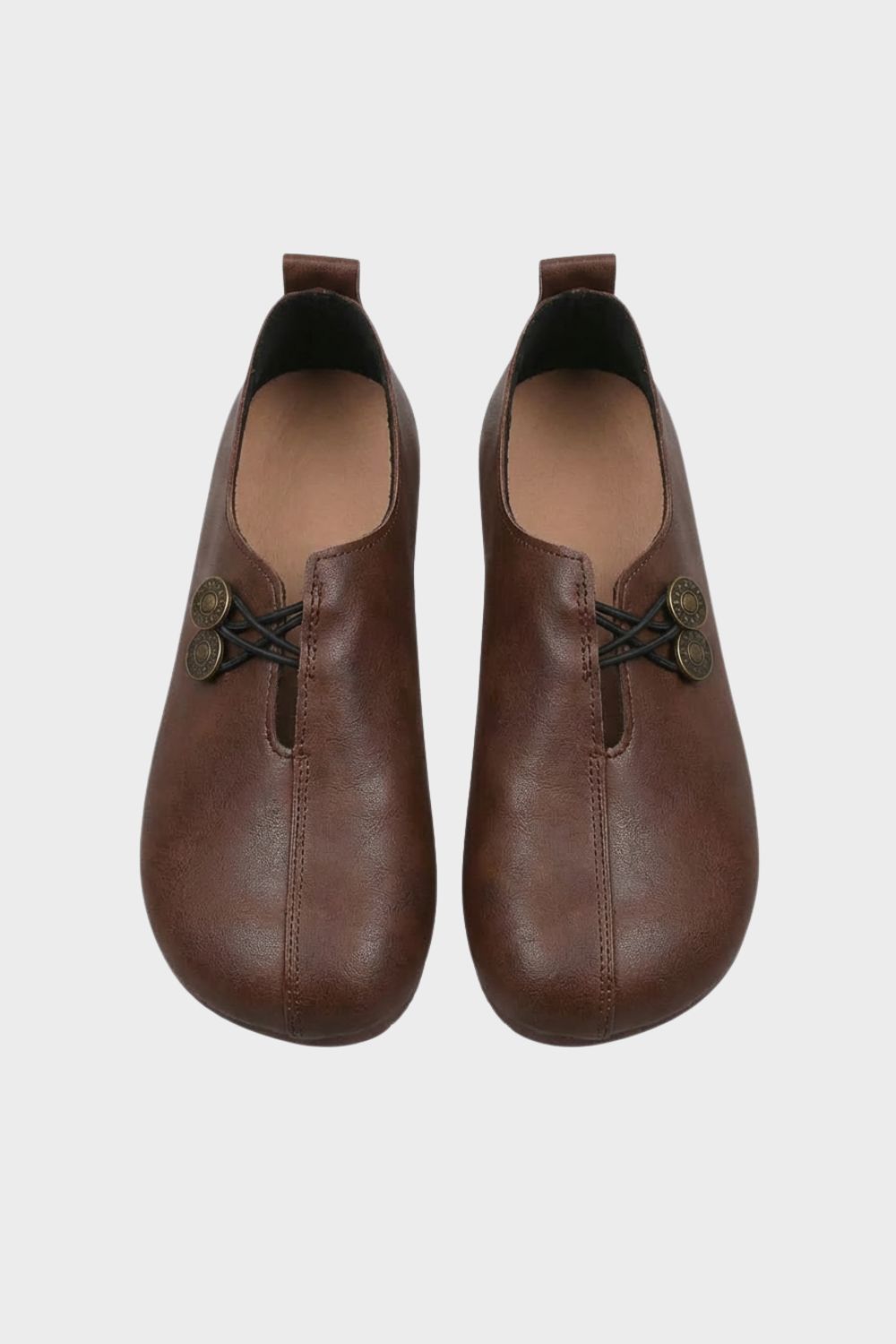 Women's Ballerinas with Cut-Out and Button Detail