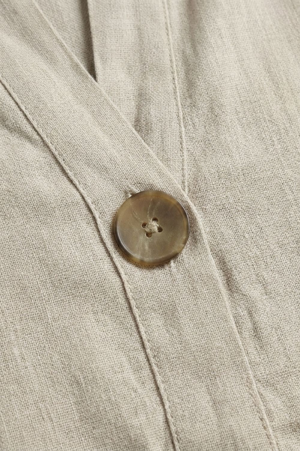 Women's Blouse with V-Neck and Button