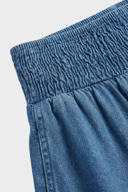Rock Women's Maxi Skirt with Elastic Waist in A-Line