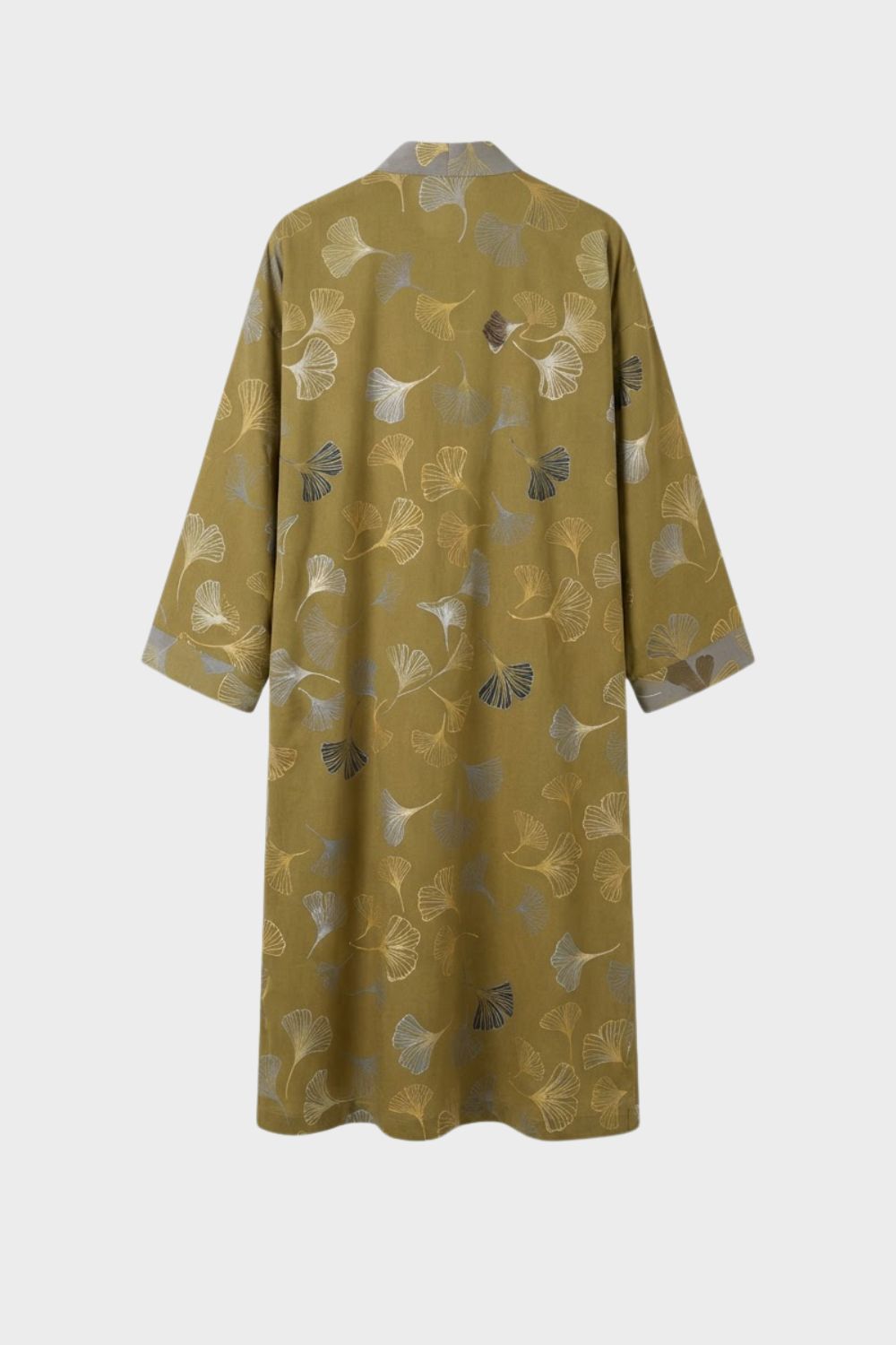 Kimono Women's Bathrobe with Belt and Pattern Knee-Length