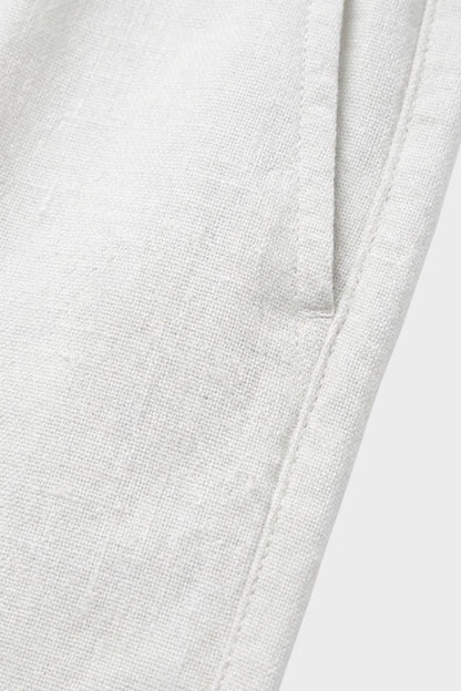 Men's Linen Trousers with Elastic Waistband and Drawstring