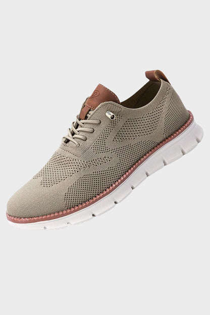 Men's Sneakers with Lacing and Knitted Look
