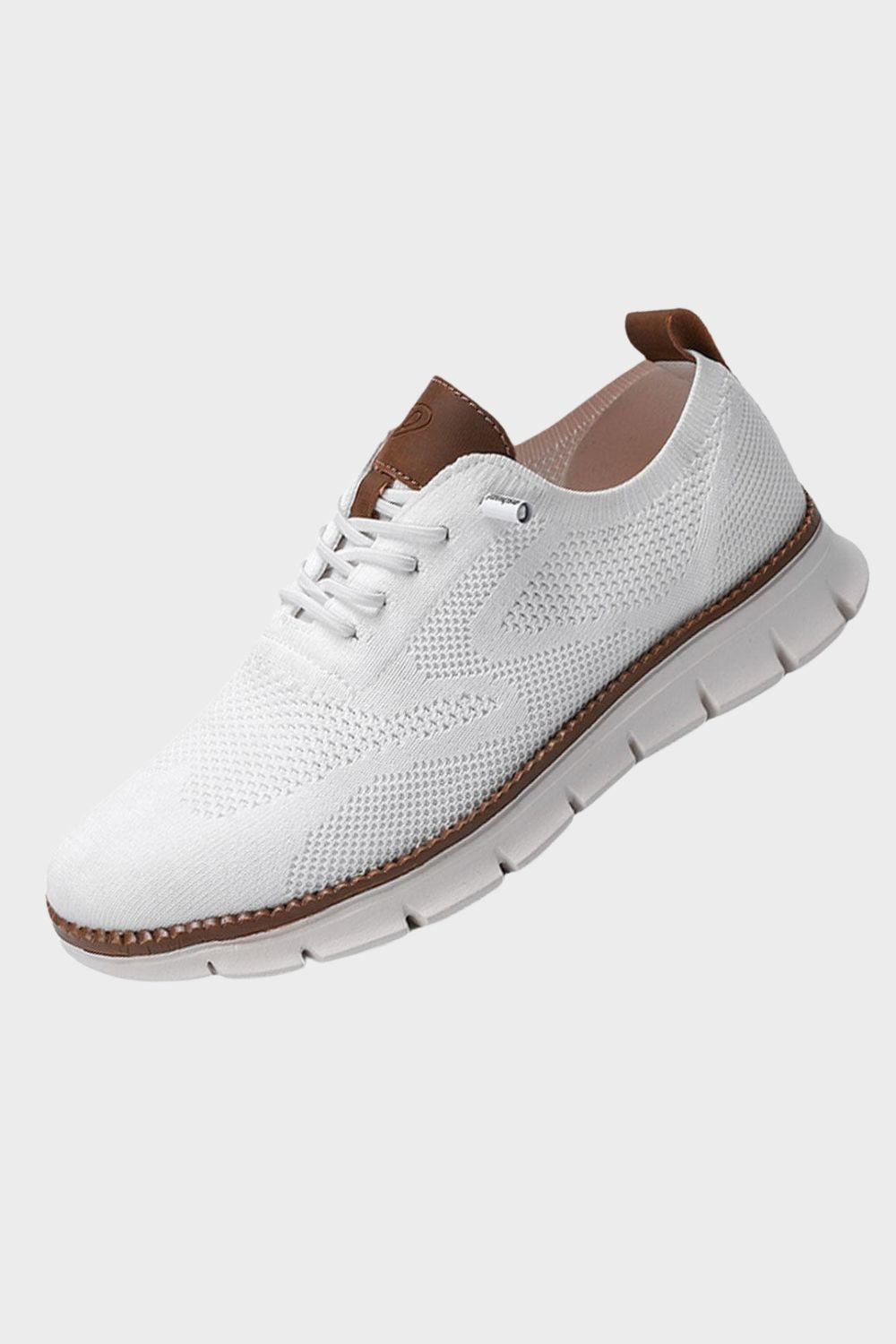 Men's Sneakers with Lacing and Knitted Look