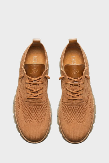 Men's Sneakers with Lacing and Knitted Look