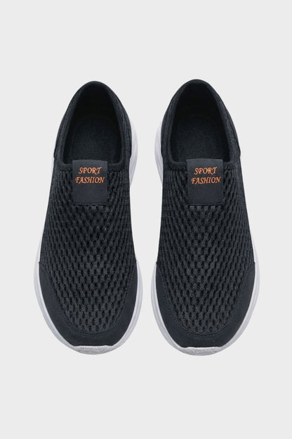 Men's Slip-On Sneakers with Mesh and Profile Sole