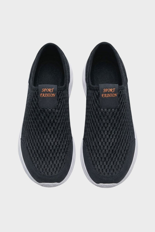 Men's Slip-On Sneakers with Mesh and Profile Sole