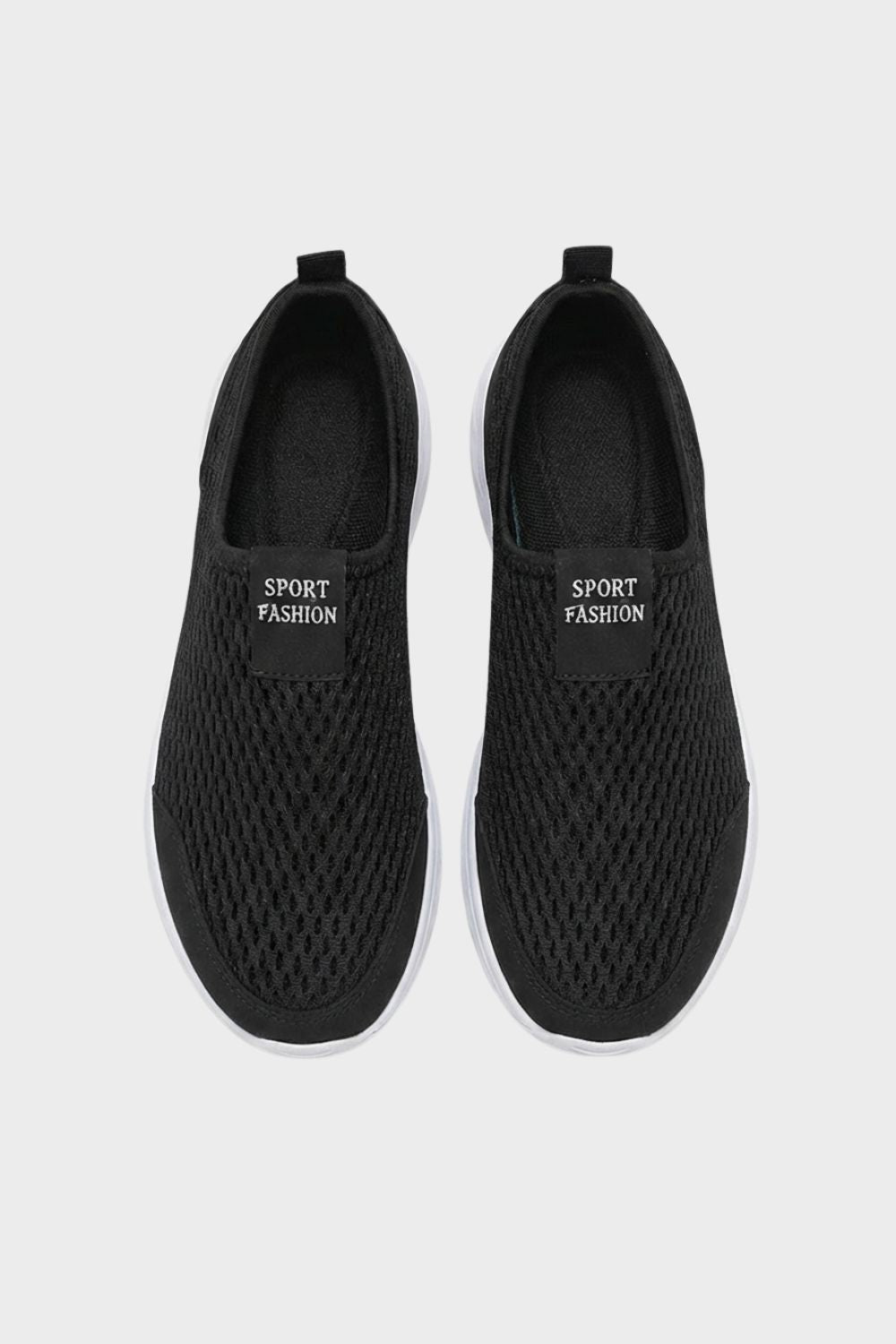 Men's Slip-On Sneakers with Mesh and Profile Sole