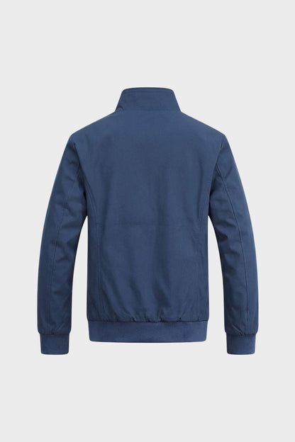 Men's Jacket with Stand-Up Collar and Zip