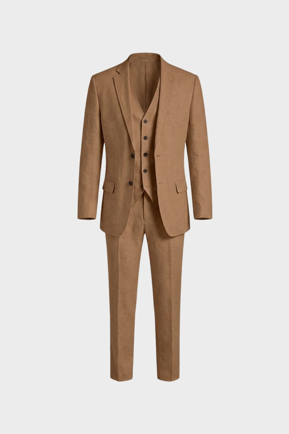 Men's Suit with Waistcoat and Slim-Fit Jacket