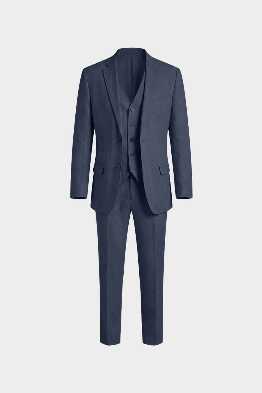 Men's Suit with Waistcoat and Slim-Fit Jacket