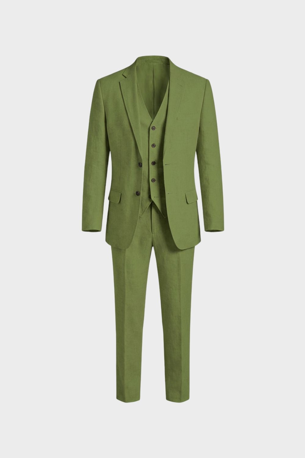 Men's Suit with Waistcoat and Slim-Fit Jacket
