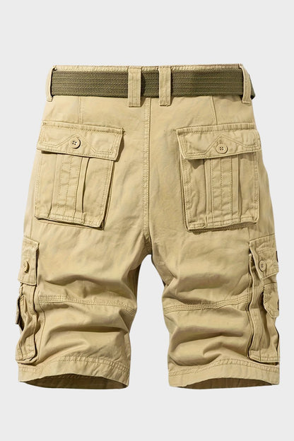 Men's Cargo Shorts with Pockets and Belt