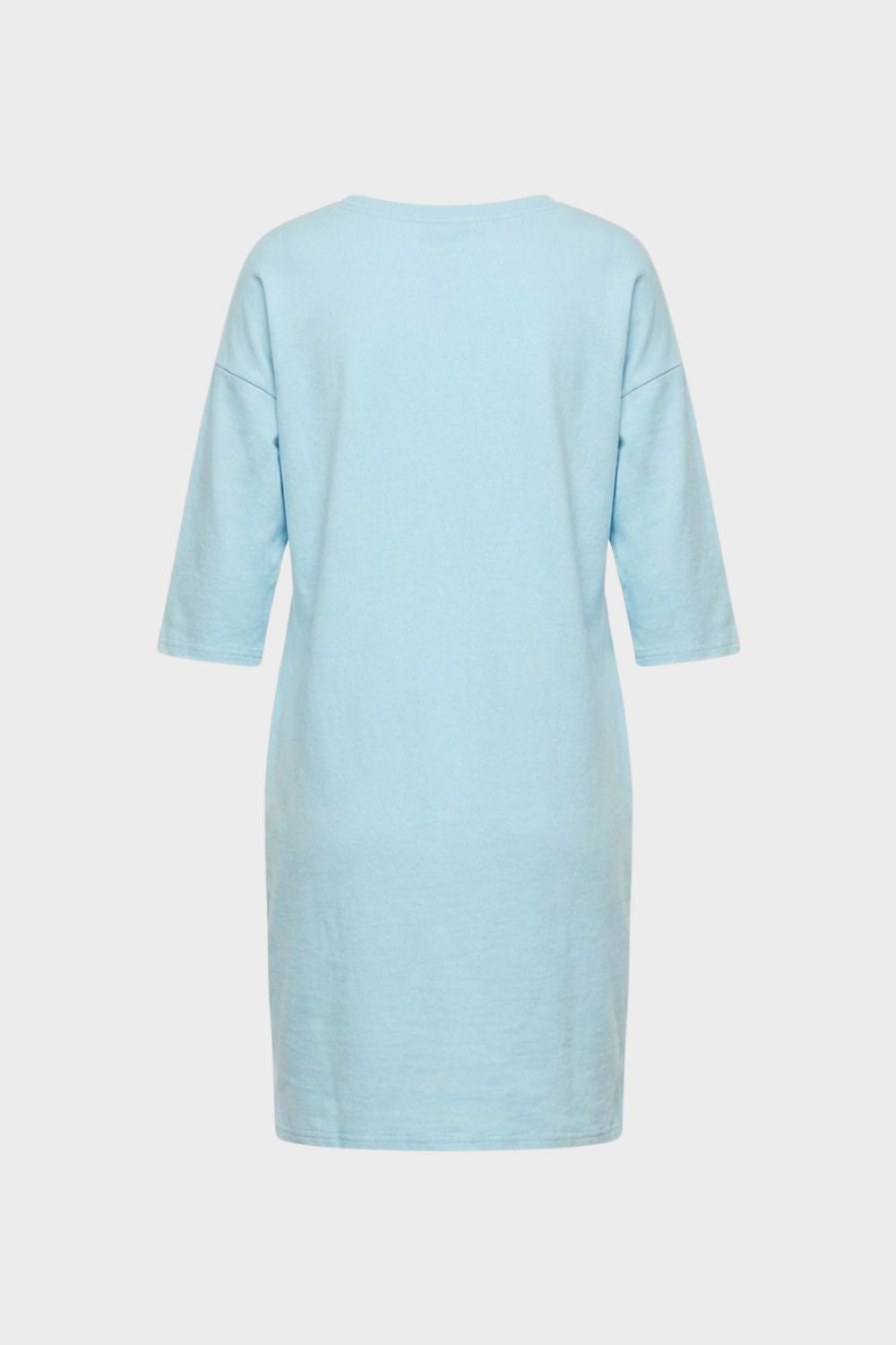 Women's Jersey Dress with Round Neck and 3/4 Sleeve