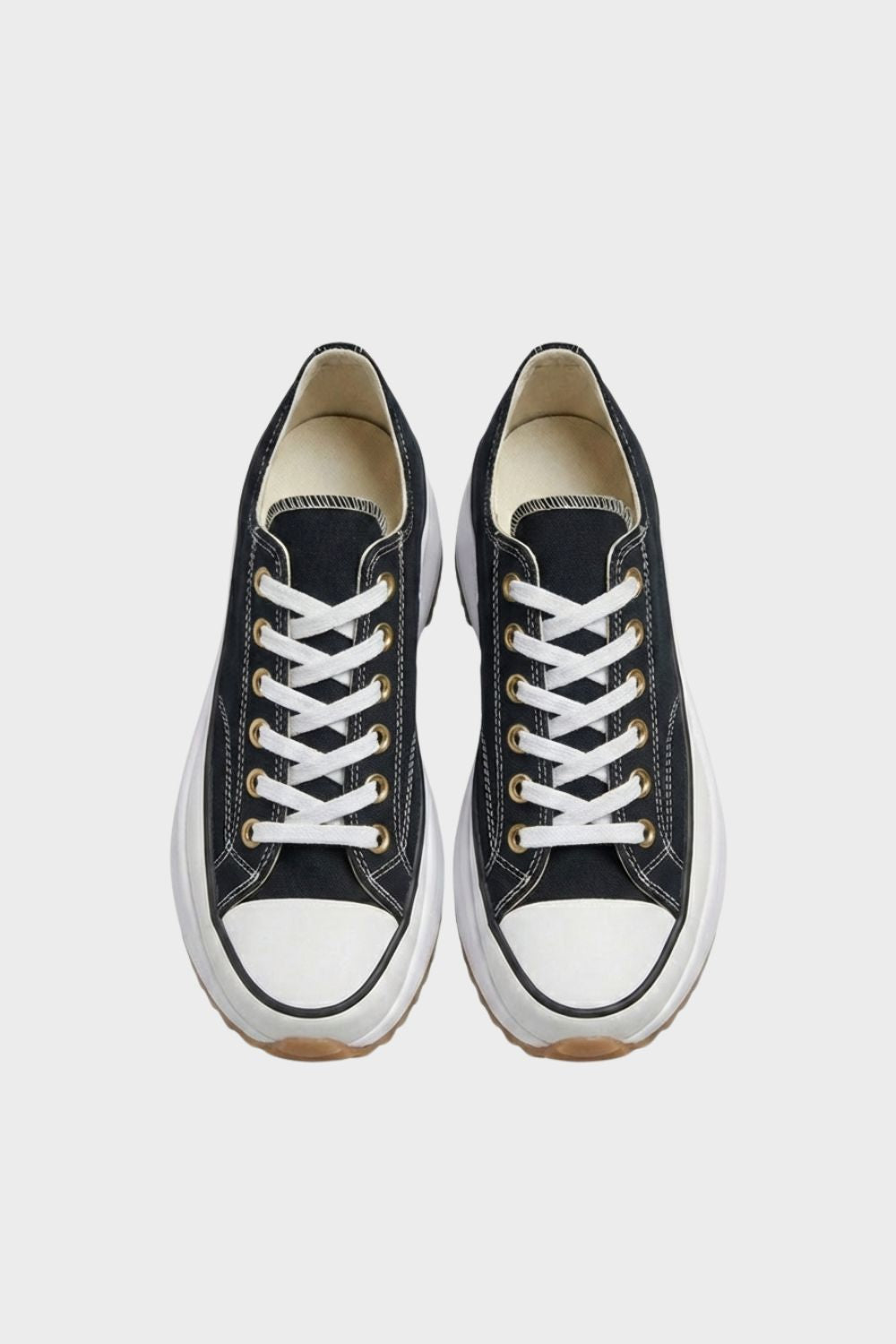 Women's Low Top Sneakers with Lacing and Rubber Cap