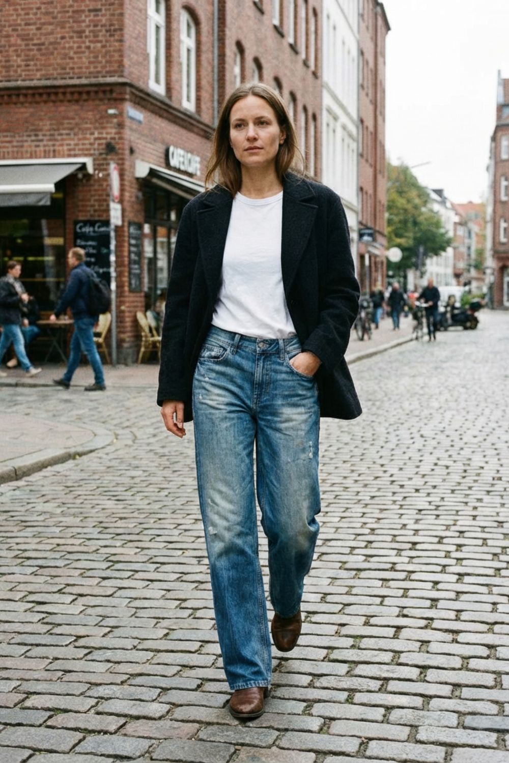 mens straight leg jeans casual denim trousers everyday style | Camden-London