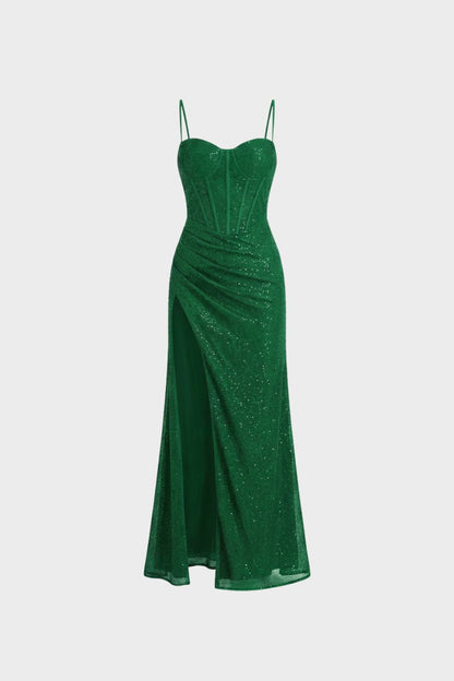 Women's Evening Dress Long with Spaghetti Straps