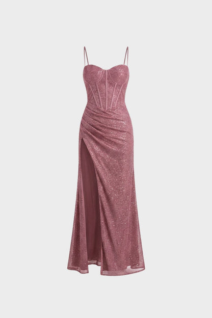 Women's Evening Dress Long with Spaghetti Straps