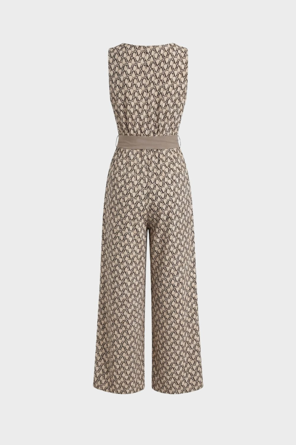 Women's Jumpsuit with V-Neck and Wide Leg