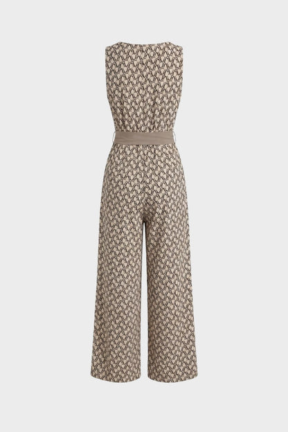 Women's Jumpsuit with V-Neck and Wide Leg