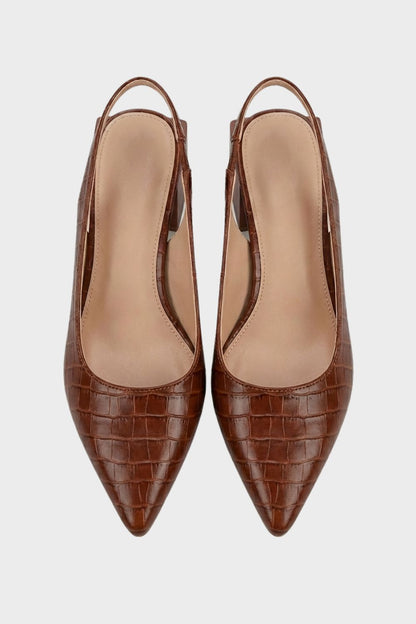 womens pointed toe slingback heels elegant dress shoes | Camden-London