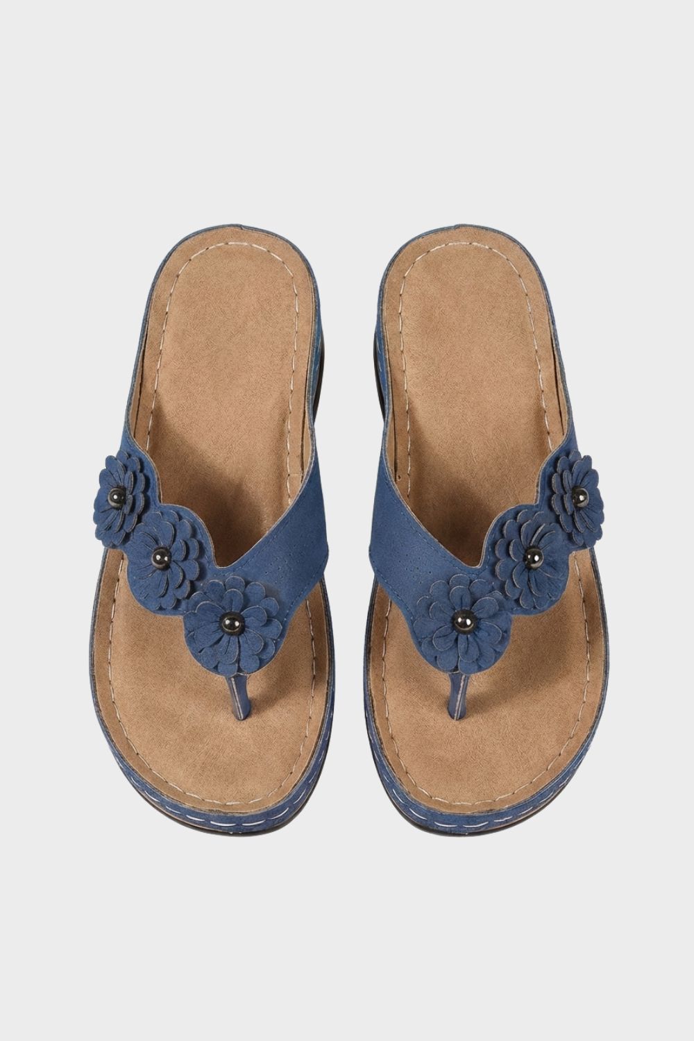 Women's  Flip-Flops Sandals with Floral Appliqué