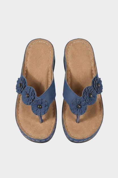 Women's  Flip-Flops Sandals with Floral Appliqué