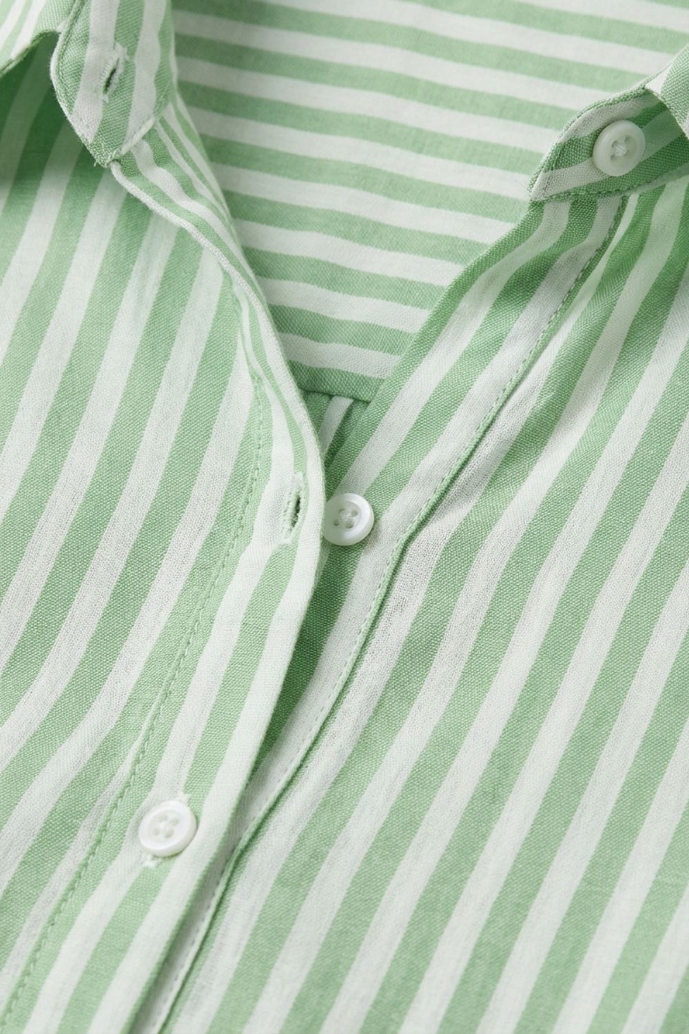 Women's Shirt Dress with Stripes and Button Placket