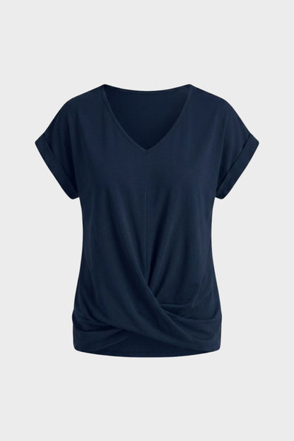 Women's T-Shirt with V-Neck and Short Sleeves