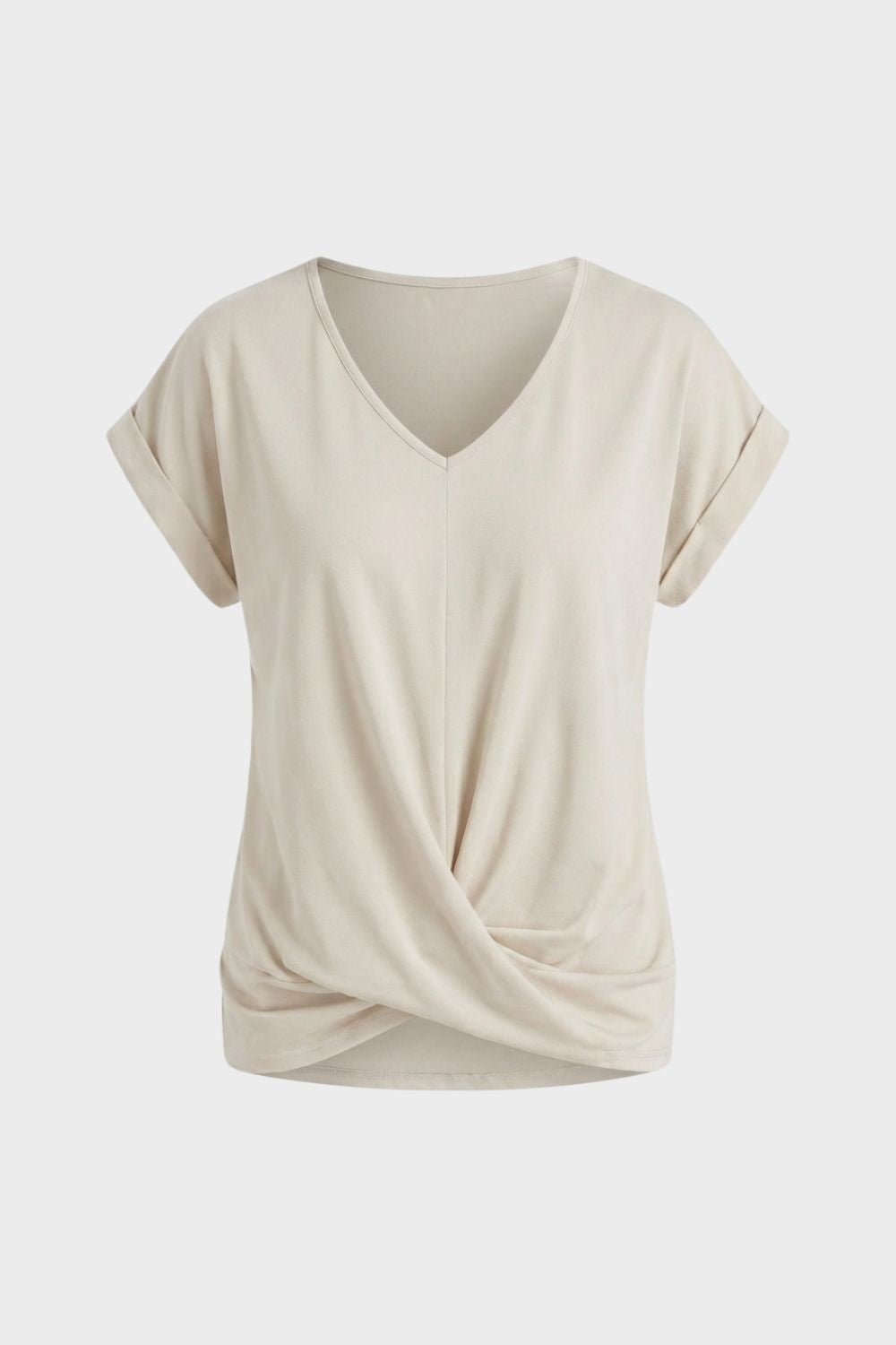 Women's T-Shirt with V-Neck and Short Sleeves