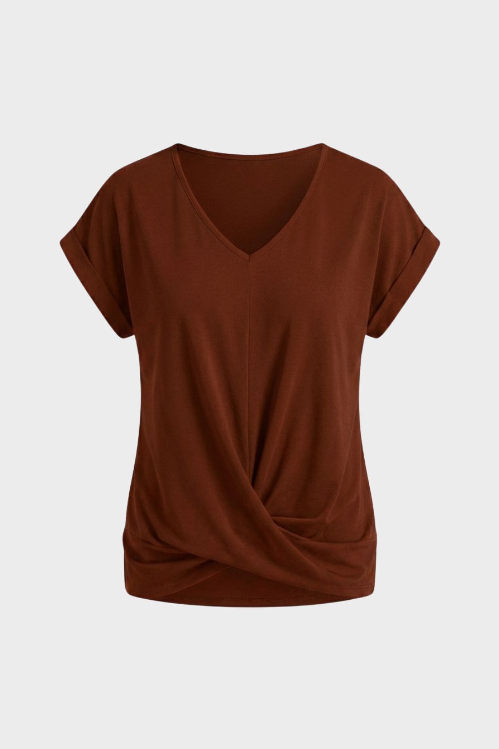 Women's T-Shirt with V-Neck and Short Sleeves