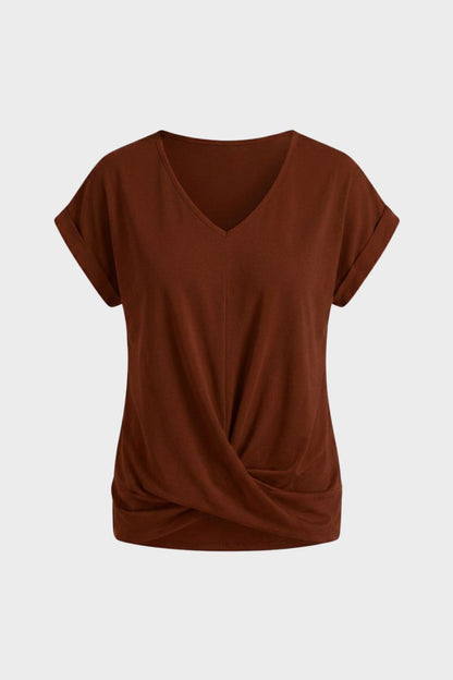 Women's T-Shirt with V-Neck and Short Sleeves
