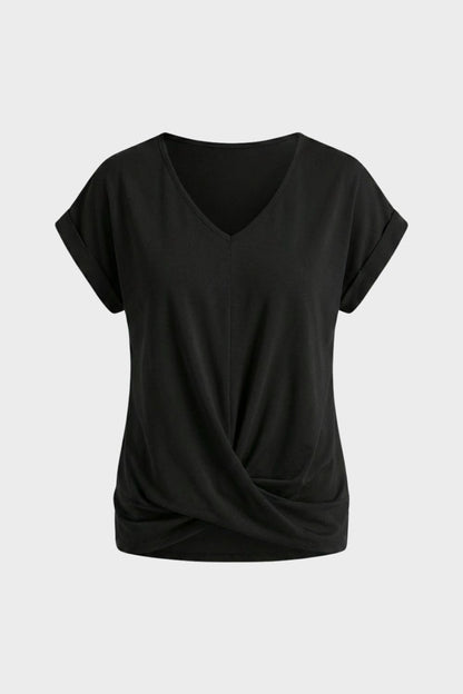 Women's T-Shirt with V-Neck and Short Sleeves